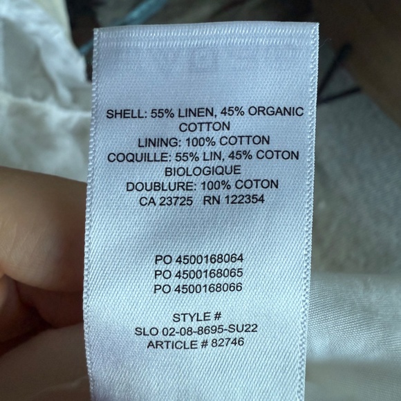 Sunday Best | Linen Blend Hayes Dress | Size Medium | White - Picture 9 of 9